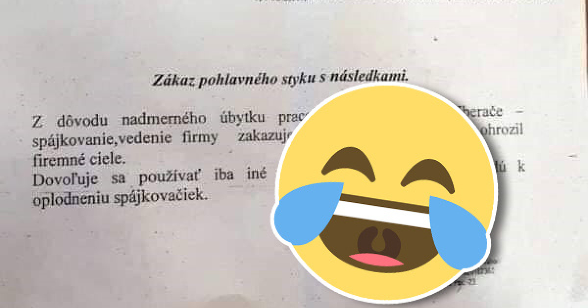 Firma z Nového Mesta nad Váhom zakázala zamestnancom pohlavný styk. Má na to pádny dôvod